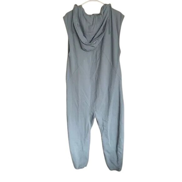Free People Movement Nothing But Sweats Pastel Blue Hoodie Jumpsuit - Picture 9 of 11